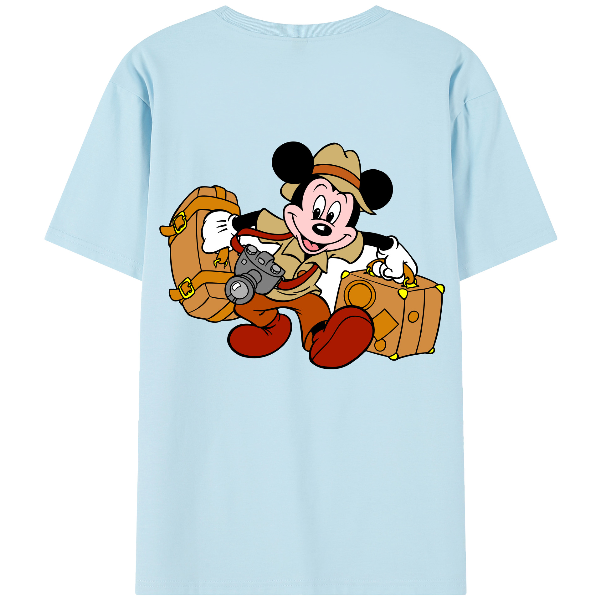 （画像用） ミッキーマウス Mickey Mouse 綿100％半袖Tシャツ（背面プリント）